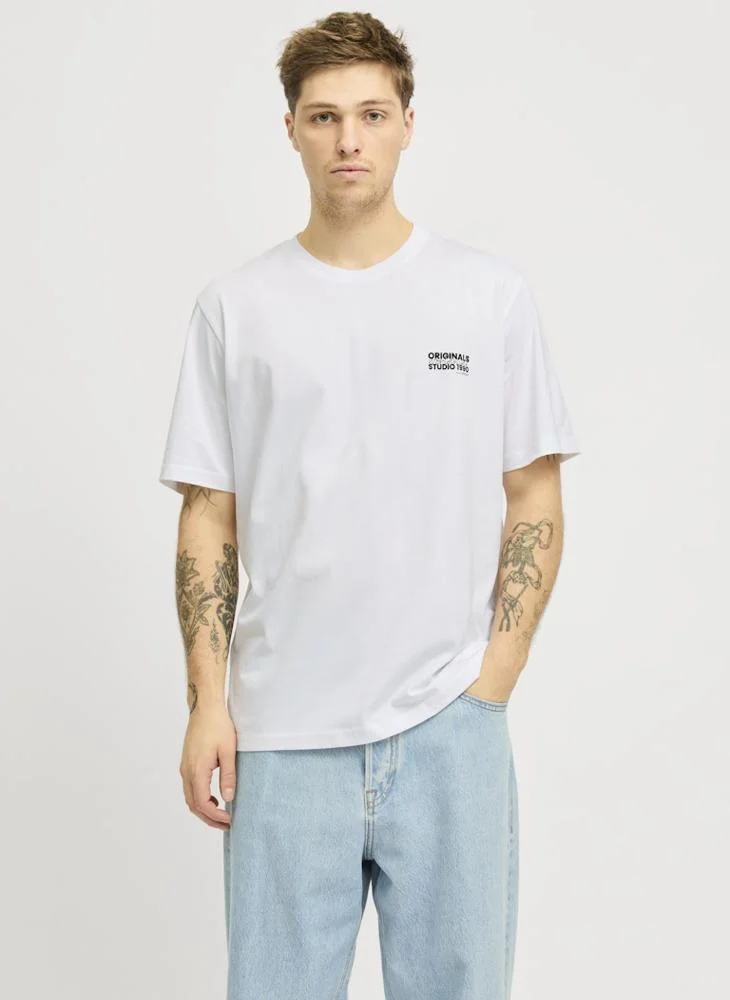 JACK & JONES Jorvesterbro Logo Print  Crew Neck T-Shirt