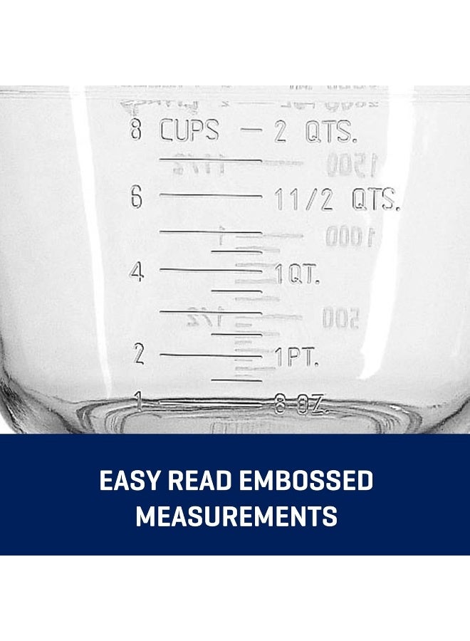 Anchor Hocking Batter Bowl, Glass Mixing Bowl with Blue Lid - 2.0 Ltr (81106) - Image 4