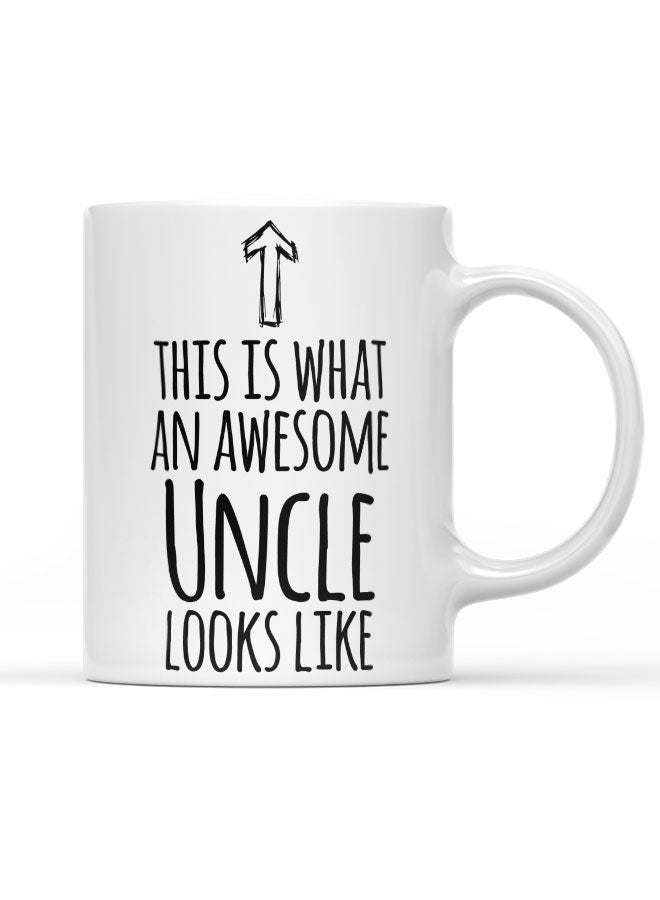 LIT فنجان قهوة عم رائع - فنجان أبيض - هدايا عائلية - أفضل هدية للعم - Image 1