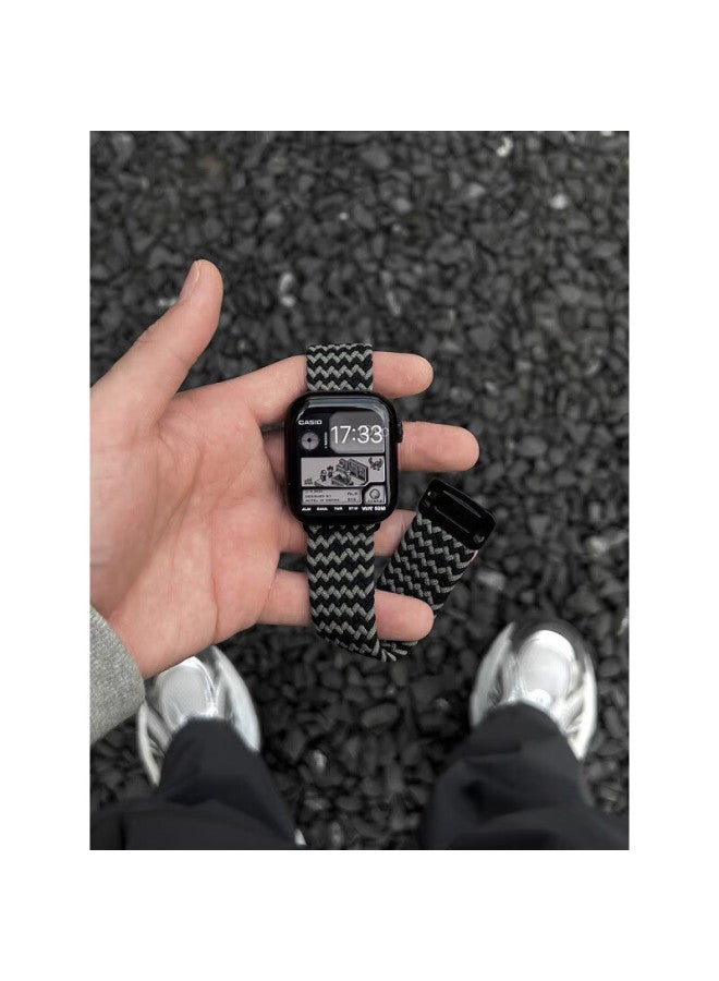 Beiyipin Nylon Magnetic Buckle Compatible With Apple I Watch S10/9876, Elastic Loop Strap For Watch Band - Image 3