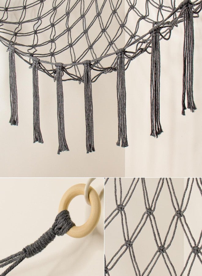 mirolam Stuffed Animal Storage Hammock Net - Toy Hammock Net for Stuffed Animals Corner - Hanging Stuff Animal Organizer Holder Large Size Baby Nursery Room Decor-Grey - Image 4