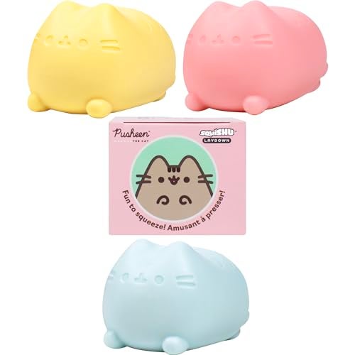 Hamee SquiSHU Pusheen the Cat Pull Stretchy Dough Fidget Squishy Sensory Toy Soft Squeeze Ball Calming Soothing and Relaxing Gift for Kids Adults 1 Pc Mystery Blind Box - Image 1