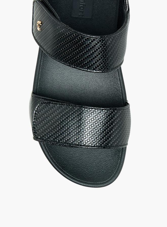 لو كونفورت صنادل نسائية بشريط لاصق بنقوش - Image 4