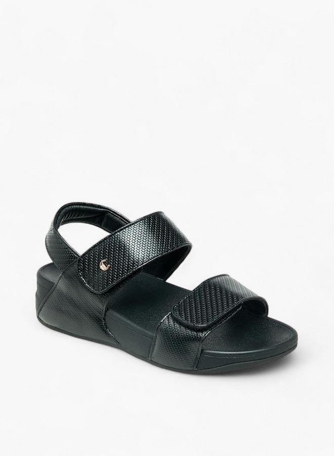 لو كونفورت صنادل نسائية بشريط لاصق بنقوش - Image 2