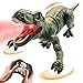 Moskiddo Remote Control Dinosaur Toys for Kids 35 57 812 1012 Electronic RC T Rex Dino Robot Toy for Boys Top Christmas Birthday Gifts for 6 7 8 9 10 11 12 Year Old Boys Color Green - Image 3