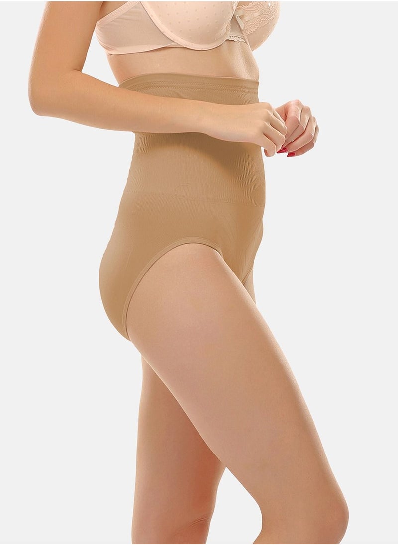 Clovia - Clovia Tummy Tucker With Silicon Grips In Beige - Nylon - Image 1