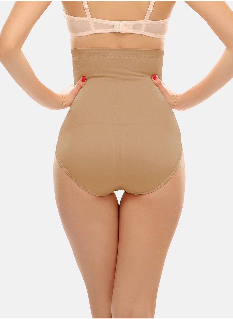 Clovia - Clovia Tummy Tucker With Silicon Grips In Beige - Nylon - Image 1