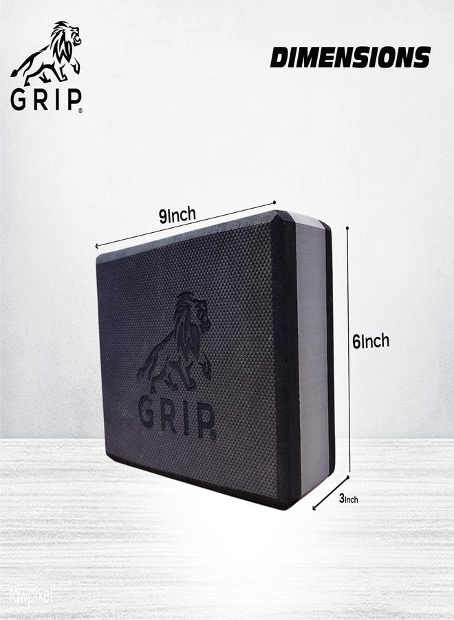 GRIP® Rubberized yoga bricks | Block pack of 2 | Exercise props for alignment | Stability and balance | Yoga & exercise | Eco-friendly | High-density | Non-slip | Sweat-resistant | for home & gym workout - Image 3