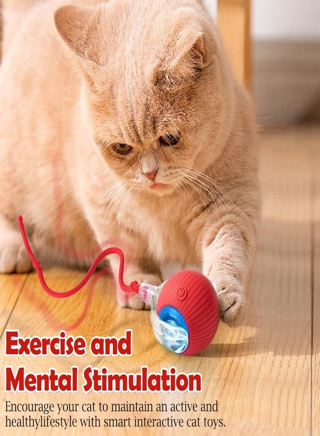 UMADEV Cat Toy - Cat Toys for Indoor Cats Smart Silicone Rolling Ball with Tail,Bird Sound,Obstacle Avoidance and Motion Activated,Kitten Puzzle Toys for Bored Indoor Adult Cats & Dogs - Image 2