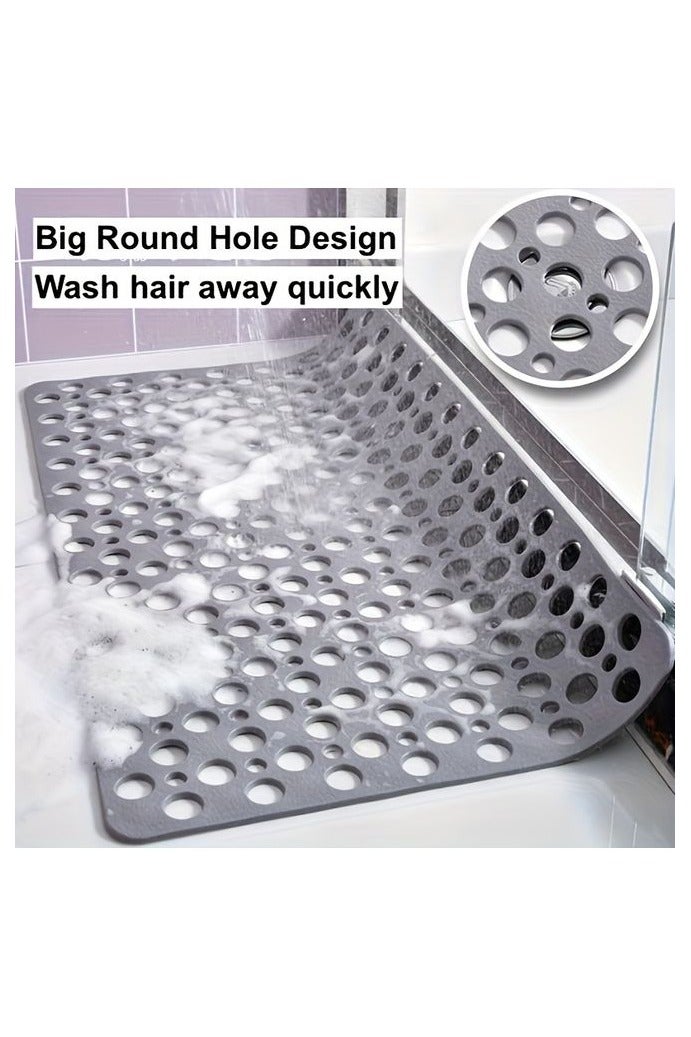 هومستر حمامات غير انزلاقية مع كؤوس امتصاص، حوض دش جاف سريع مع تصميم ثقب دائري، حلقات التدليك، مثالي لحمامات المنازل والفنادق، أحواض الاستحمام، رمادي، أساسيات حمام الفندق في حمام التدليك حوض دش دائم، حمامات الحمام للحمام - Image 2