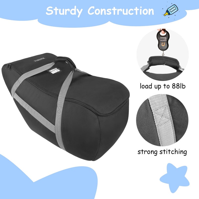 يوريبيك YOREPEK Padded Car Seat Travel Bag Compatible with UPPAbaby MESA V2 without Base, Fit for Nuna Pipa without Base, Infant Car Seat Bags for Air Travel, Carseat Travel Cover for Baby Airplane Essentials - Image 4