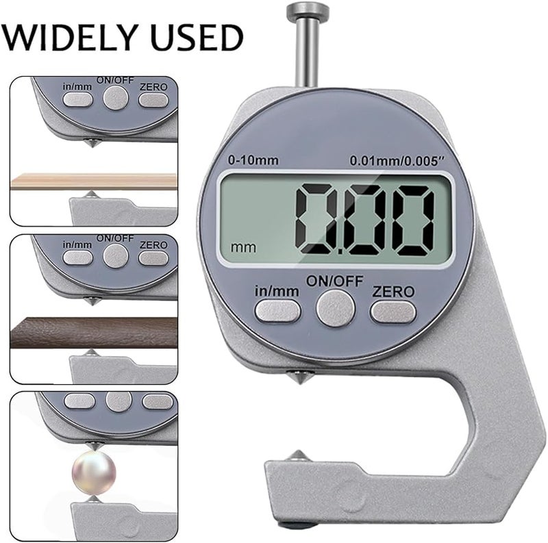 Digital Micrometer Thickness Gauge 0 10mm Range Multifunction Material Measurement Tool - Image 4