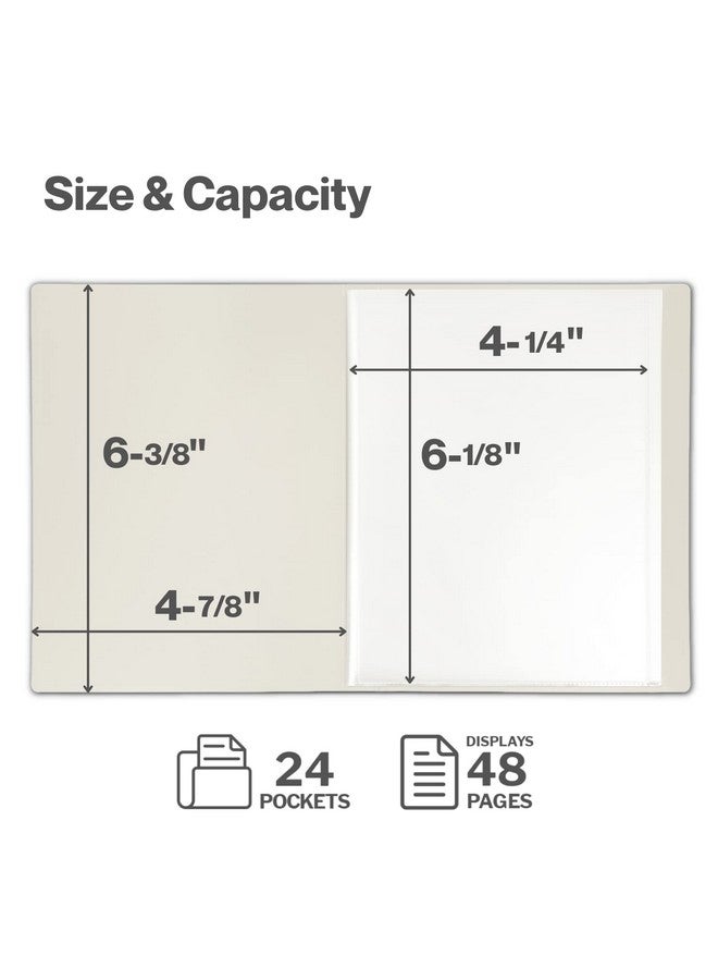 Cranbury Small Photo Album 4X6 (Ivory) 2 Pack Plastic 4 X 6 Photo Book Album Each Shows 48 Pictures Mini Picture Album Binder With Customizable Cover Baby Photo Books With 4X6 Photo Sleeves - Image 3