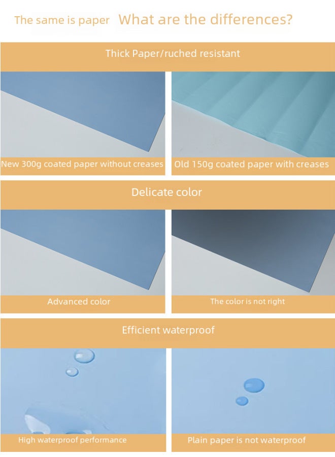 خلفية موراندي ورق صور ملون ثنائي الوجه سميك - دعامات تصوير منتجات المشاهير على الإنترنت - Image 2