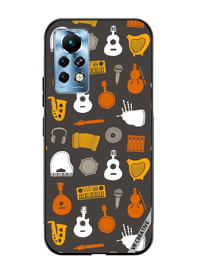 VR CREATIVE Protective Case Cover For Infinix Note 11 Pro Musical Instruments Flat Design Multicolour - Image 1
