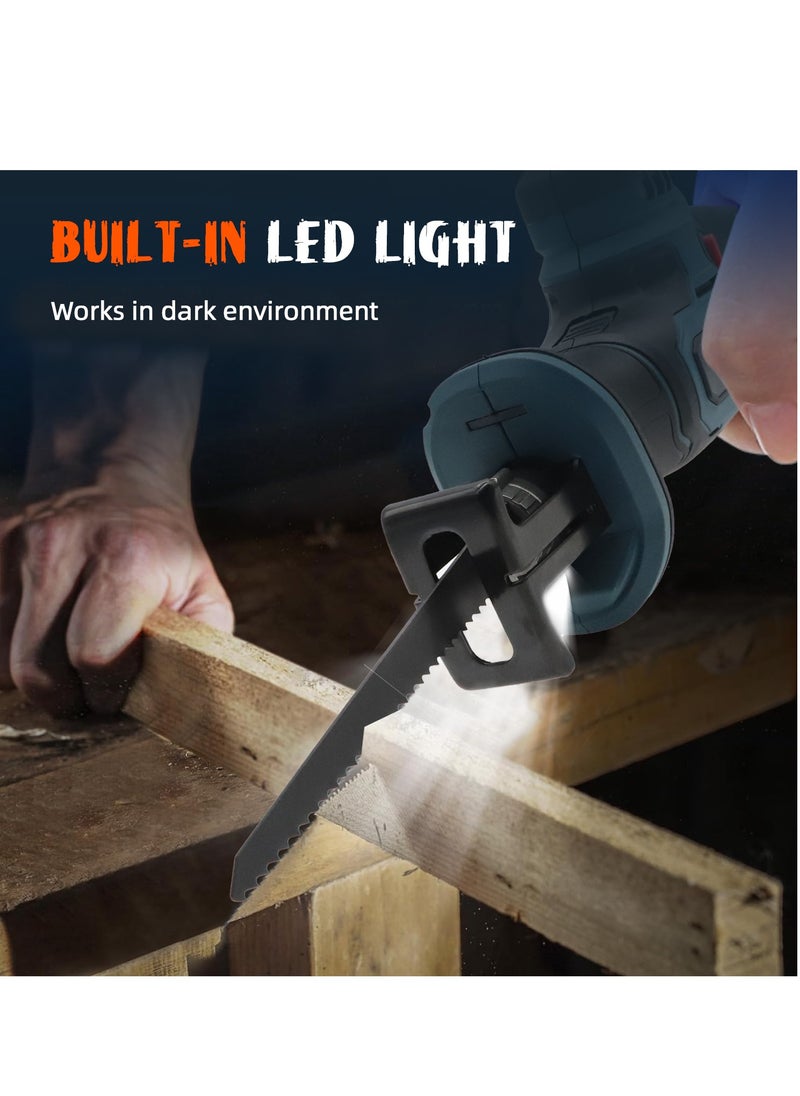 BONAI DC36VF Cordless Reciprocating Saw - High Performance at 2800 RPM with 20mm Stroke Length, LED Light, and Tool-Less Blade Change 3Ah Battery, Charger, and Bonus 100mm Wood Cutting Blade.  - Image 5