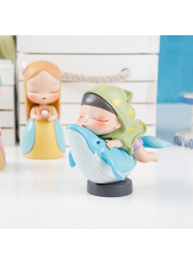 Kemi Life Jia Xiaoou Cute Animal Cat General Dragon Bear Art Trendy Play Girl Desktop Car Ornaments-Colour:Little Red Riding Hood - Image 5