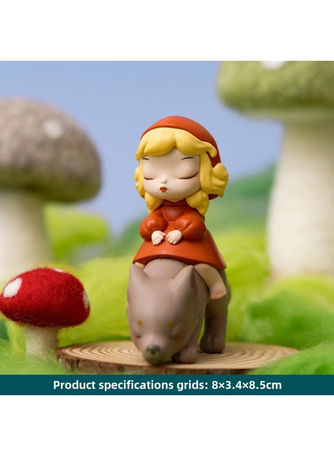 Kemi Life Jia Xiaoou Cute Animal Cat General Dragon Bear Art Trendy Play Girl Desktop Car Ornaments-Colour:Little Red Riding Hood - Image 1