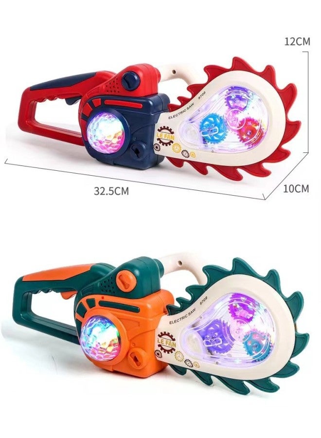 Smart Little Expert 9709 Cool Sound And Light Music Gear Rotating Simulation Saw Electric Tooth Wheel Electric Saw-Color:Color Mixing-Specifications:One Price, 8 Pieces In A Box - Image 3