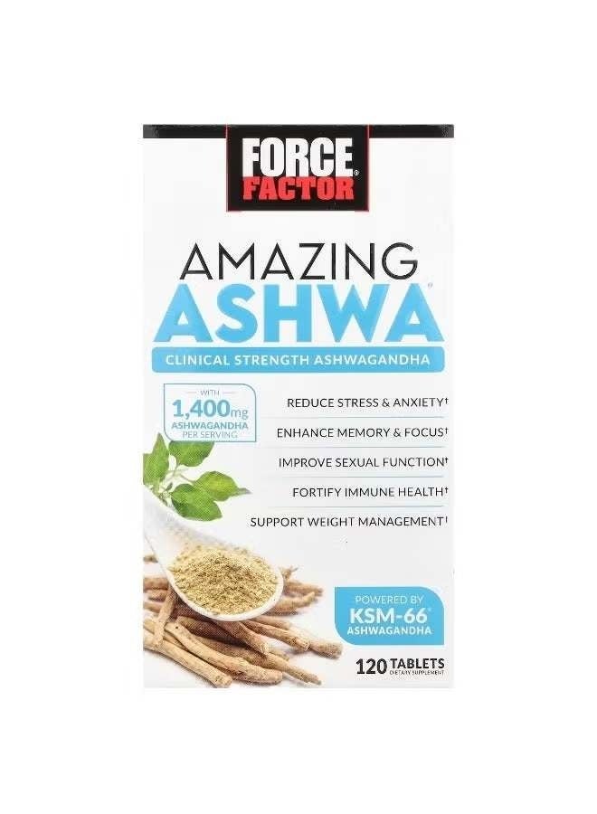 Force Factor Amazing Ashwa, KSM-66 Ashwagandha Supplement 120 Tablets. - Image 3