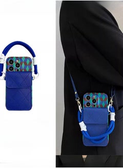 Suitable for Apple 15 Promax phone case, all inclusive lens, new iPhone 14 crossbody with hanging rope, niche 13 high-end card insertion backpack style