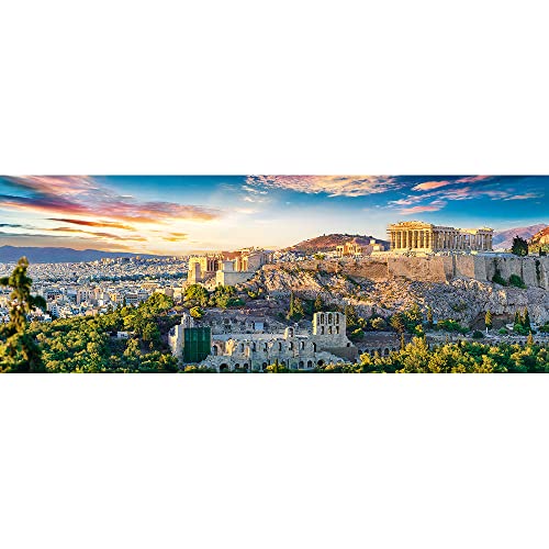Trefl Panorama Acropolis Athens 500 Piece Jigsaw Puzzle Red 26x9 Print DIY Puzzle Creative Fun Classic Puzzle for Adults and Children from 10 Years Old - Image 5