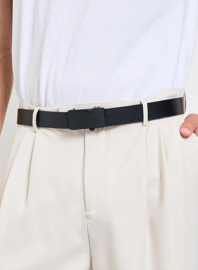 Styli Solid Slider Buckle Belt