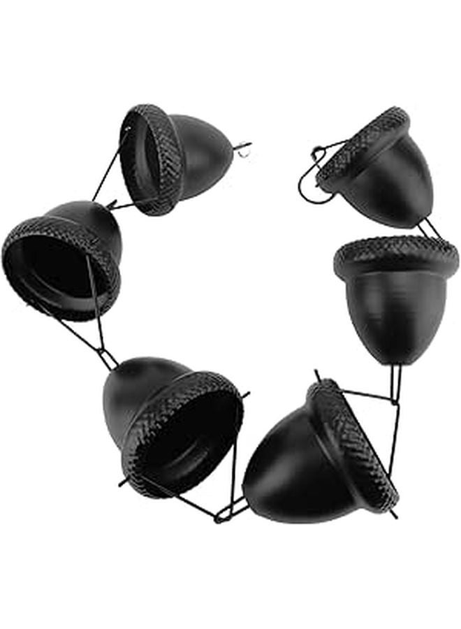 Large Cup Acorn Rain Chain 3 28 Feet Black Replacement Downspout Gutter Garden Outdoor Decoration - Image 1