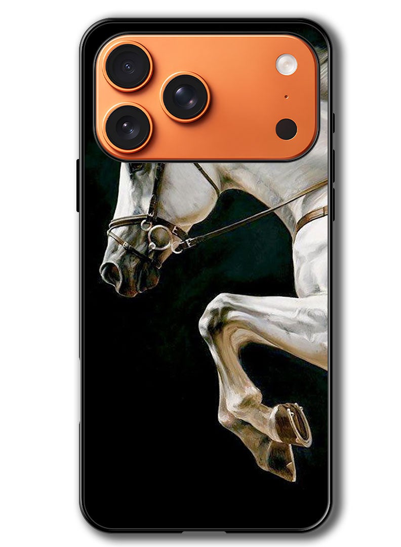 Theodor Case Compatible with Apple iPhone 17 Pro 6.3 Inch Protection Shockproof Bumper Cover Horse Running - Image 1