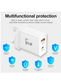 Gzar Gzar PD 20W Wall Charger QC 3.0 USB + Type C PD3.0 Dual Port Ultra Fast Universal Travel Adapter Compatible With Smart Charging Technology  - Image 2