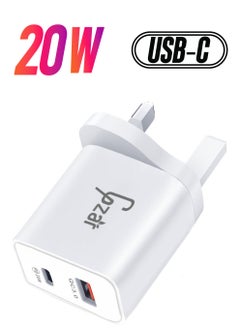 Gzar Gzar PD 20W Wall Charger QC 3.0 USB + Type C PD3.0 Dual Port Ultra Fast Universal Travel Adapter Compatible With Smart Charging Technology  - Image 1