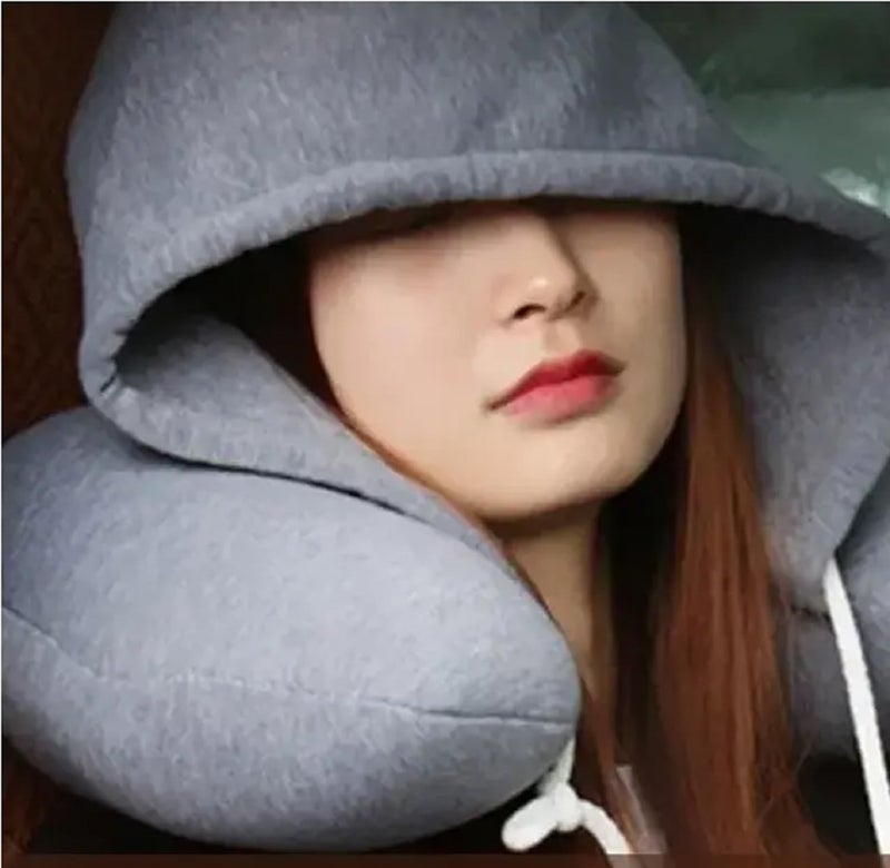 Aakarit Travel Upgraded Pure Memory Foam Travel Pillow for Flights Comfortable Neck Support Pillow for Neck Pain Machine Washable Neck Rest - Image 1