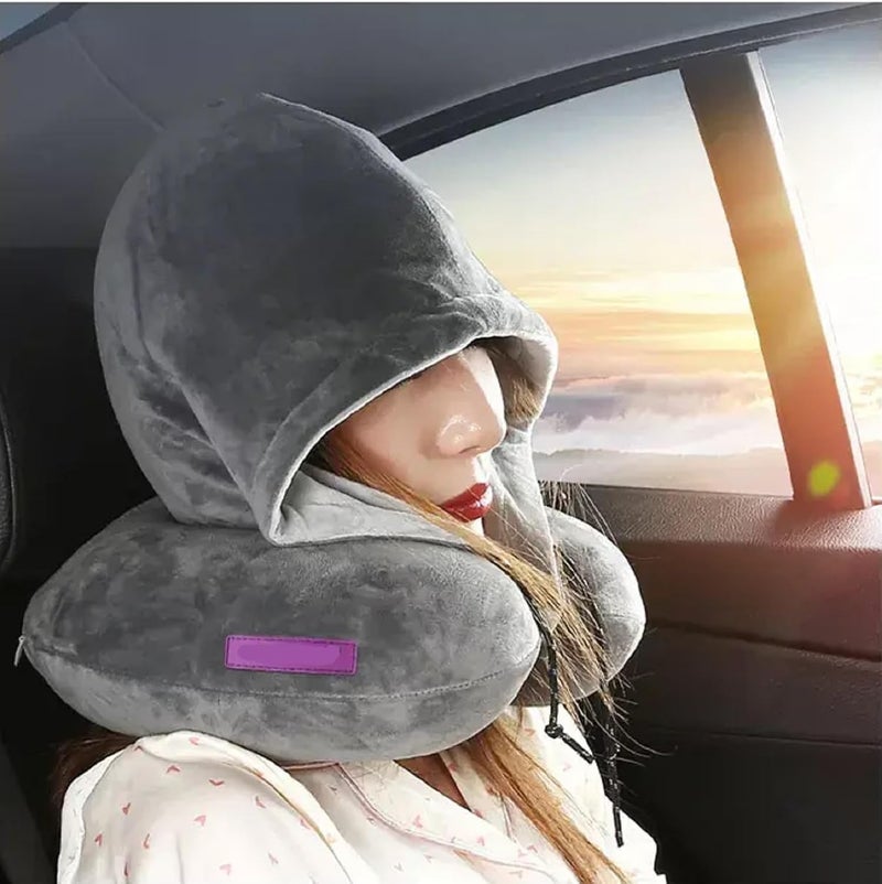 Aakarit Travel Upgraded Pure Memory Foam Travel Pillow for Flights Comfortable Neck Support Pillow for Neck Pain Machine Washable Neck Rest - Image 3
