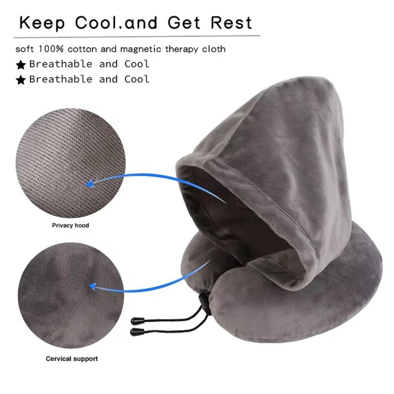 Aakarit Travel Upgraded Pure Memory Foam Travel Pillow for Flights Comfortable Neck Support Pillow for Neck Pain Machine Washable Neck Rest - Image 5