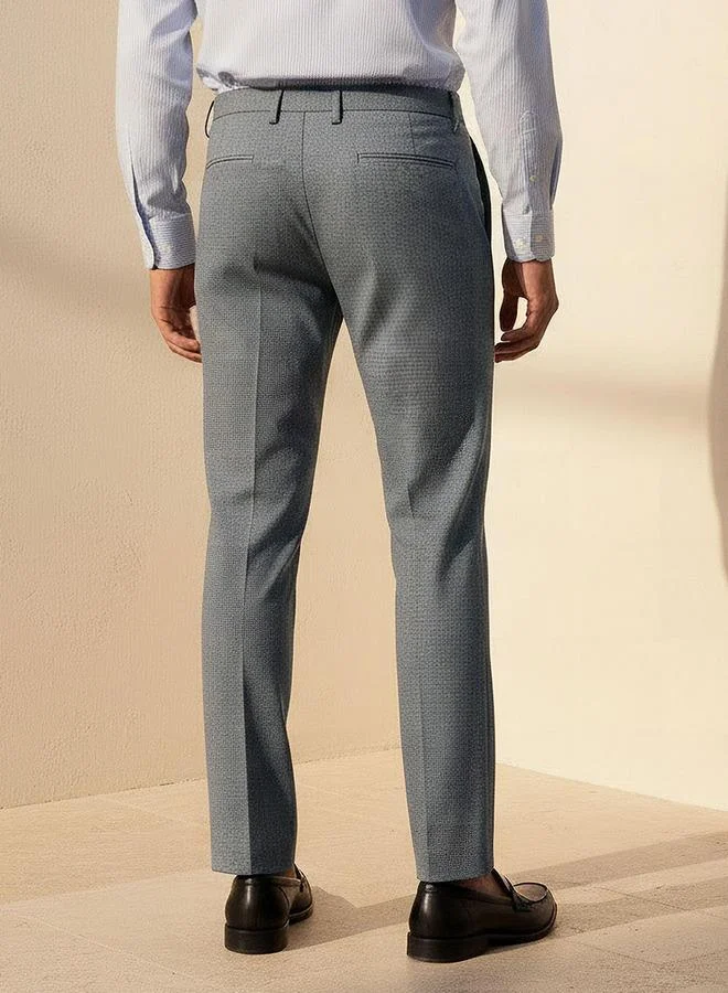 Splash FAV GREY Slim Fit Flexi Waist Formal Trousers for Men | Best Price UAE
