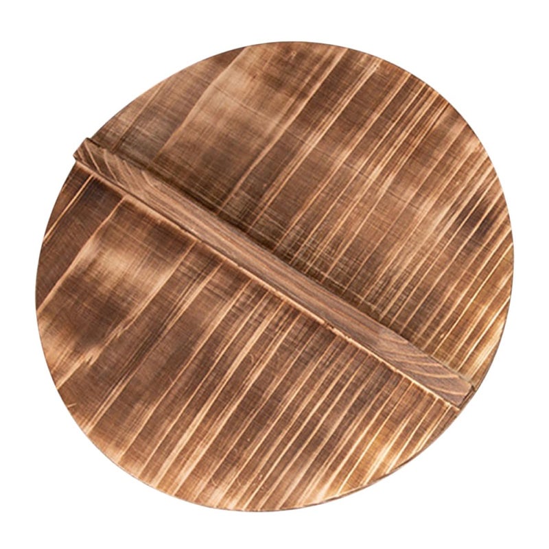 Natural Wooden Wok Lid 20x20x1 6cm Thickened Pot Cover Oil Splash Guard - Image 2
