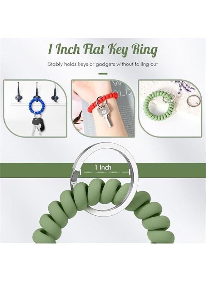 Generic 6PCS Stretchable Wristband Wristlet Keychain Wrist Key Chain Wristlet,Spring Flexible Spiral Wrist Coil ​Wrist Key Holder Key Ring for Sauna Gym Pool ID Badge and Outdoor Sports - Image 4