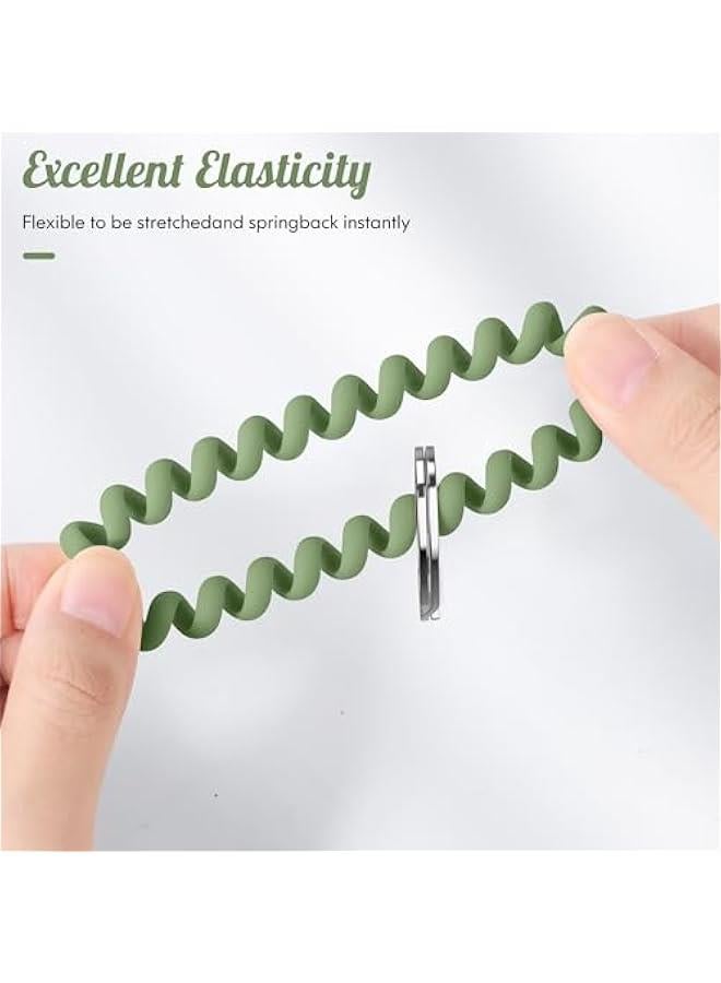 Generic 6PCS Stretchable Wristband Wristlet Keychain Wrist Key Chain Wristlet,Spring Flexible Spiral Wrist Coil ​Wrist Key Holder Key Ring for Sauna Gym Pool ID Badge and Outdoor Sports - Image 5