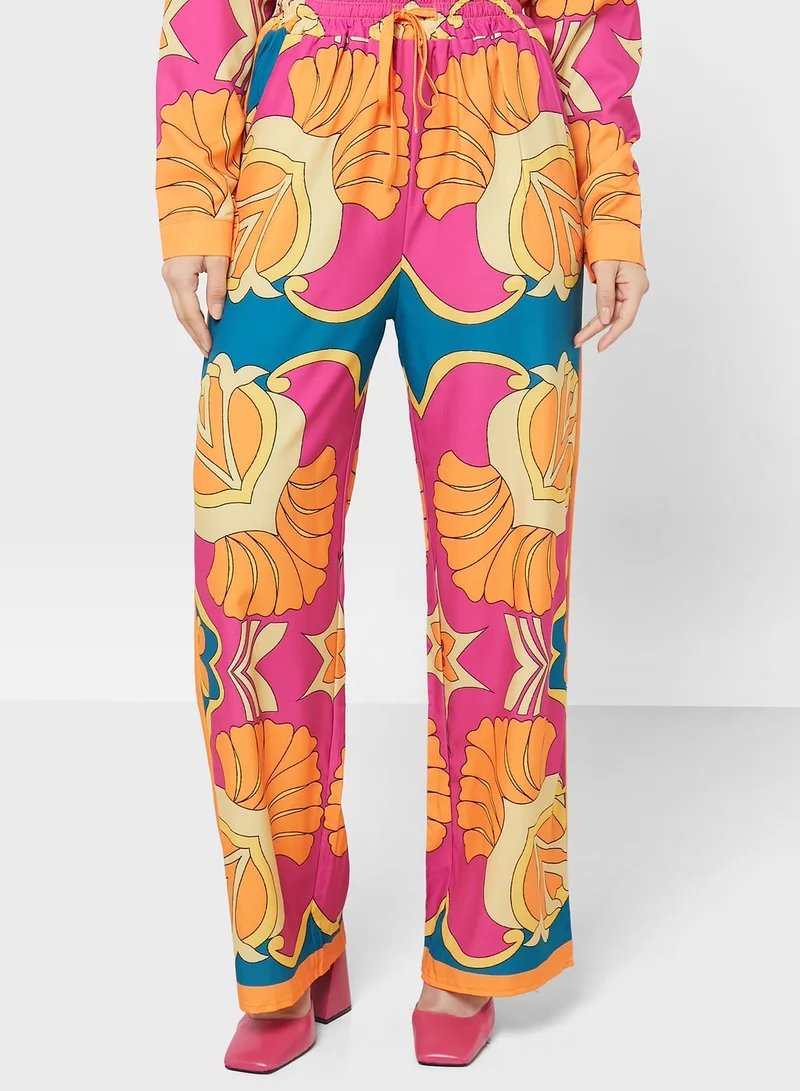 Ginger Printed Casual Pant Set