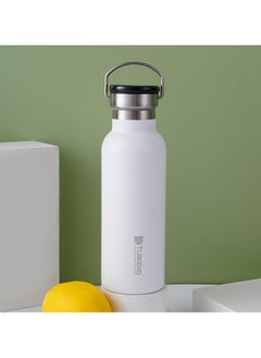 TYCOM Thermal Insulated Water Bottle 500 ML Stainless Steel Double Wall Vacuum insulated Water Bottles for Hot Cold Water Gym Bottle Flask Bottle With LED White.  - Image 1