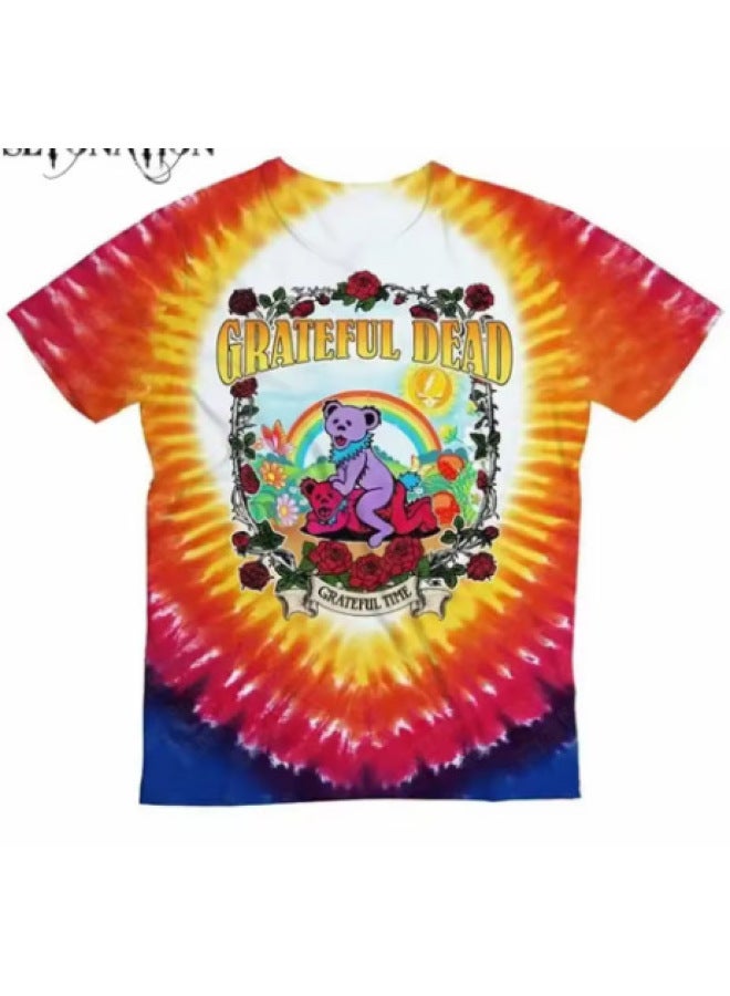 New Fashion 3d Printed Round Neck Loose Style Sports Casual T-shirt Harajuku Streetwear Summer
