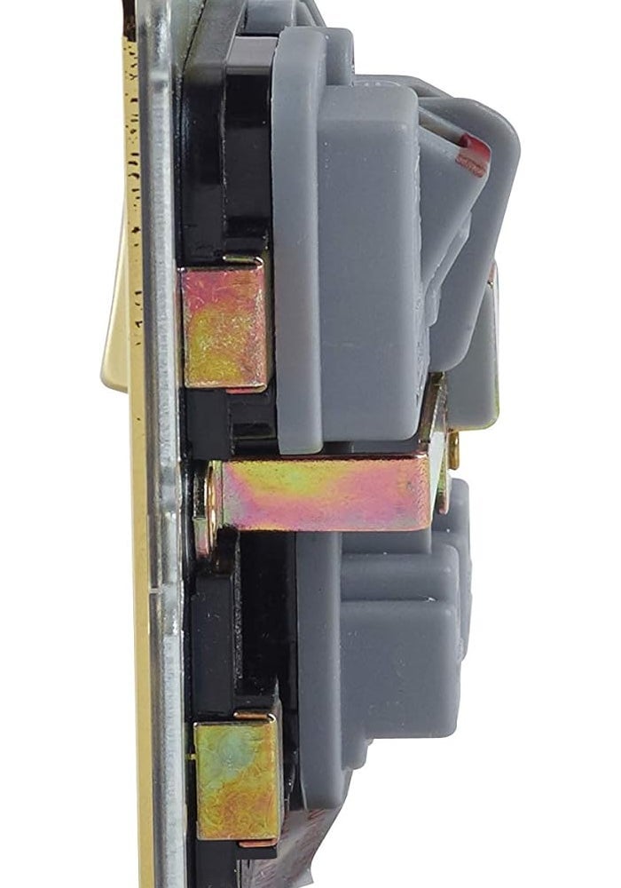Schneider Electric Polished Brass Switched Power Socket - Image 3