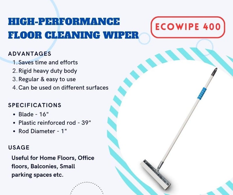 VIMAL JONNEYSteel Ecowipe 400 Heavy Duty Floor Cleaning Wiper Multicolour (16 inches Wide) - Image 3