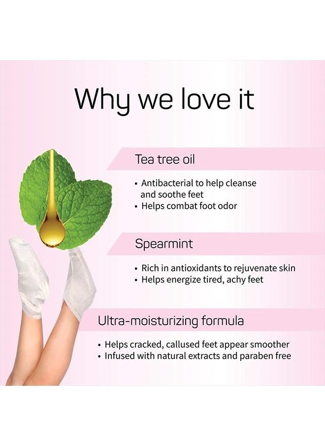 SpaLife - Invigorating Spearmint & Tea Tree Oil Foot Sockies (8 Ct) - Image 1