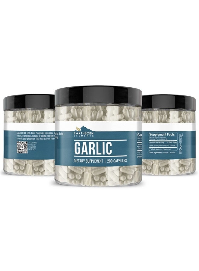 earthborn elements Garlic 200 Capsules, Pure & Undiluted, No Additives - Image 4