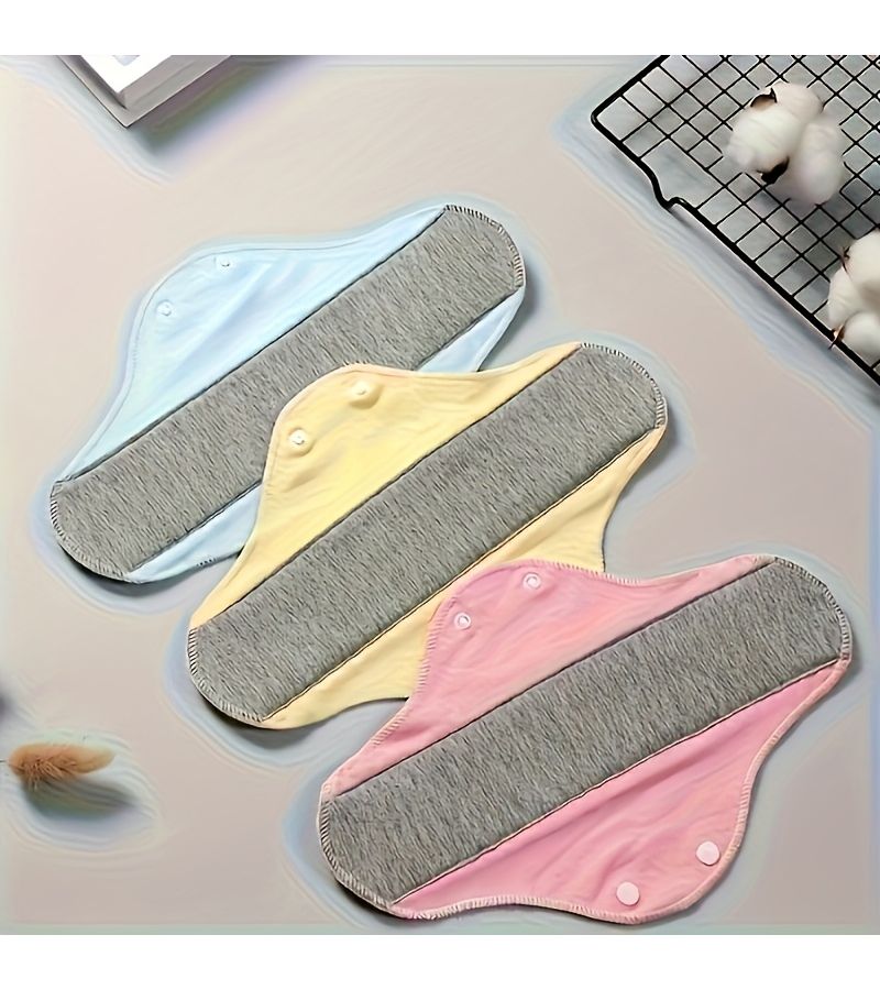 23 Piece Set Reusable Washable Pads For Women And Seniors Soft Bamboo Fiber Assorted Colors Safety Closure - Image 2
