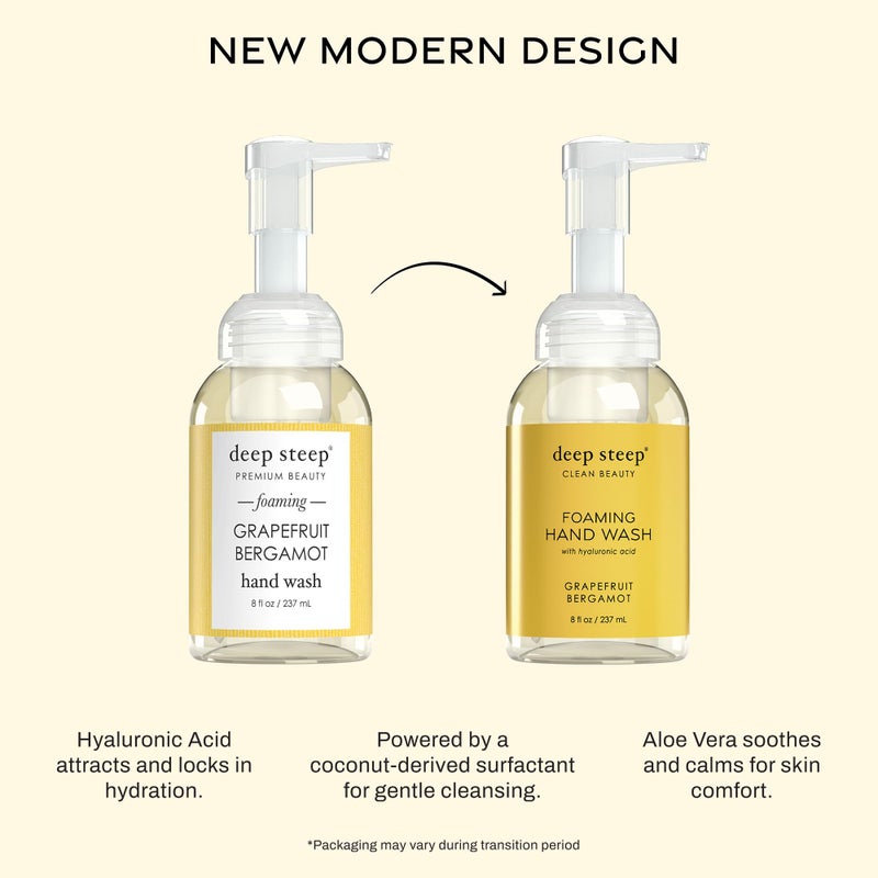 Deep Steep Foaming Hand Wash, 8oz (Grapefruit Bergamot) - Image 2