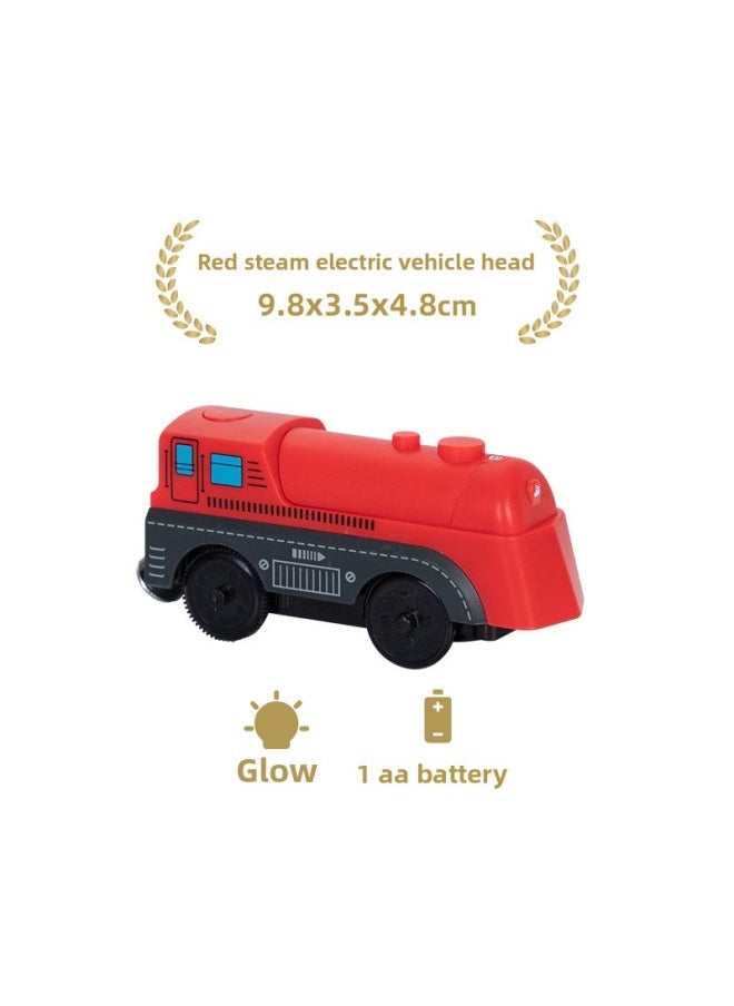 Connectable Metal Thomas Magnetic Alloy Electric Miniature Train Head Children's Toy Highden Car Head Carriage Collection-Color:Red Steam Electric Car Head  - Image 1
