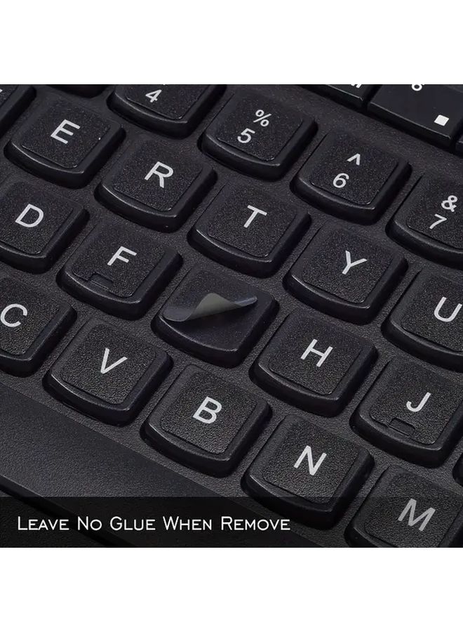 Universal Russian Keyboard Stickers PVC Multi Language Easy Apply Remove - Image 1