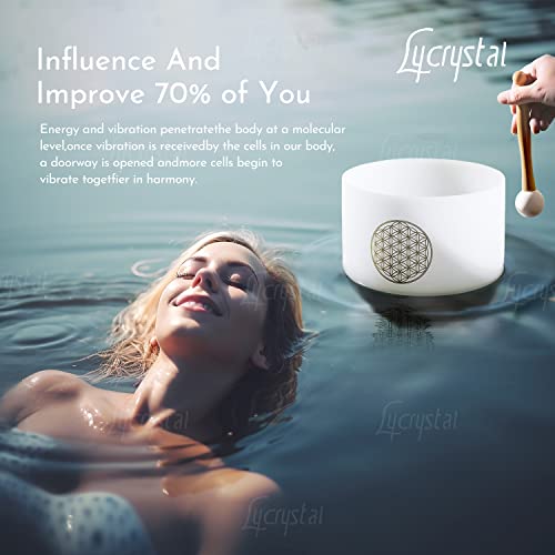 Lycrystal Singing Bowl 432 Hz Chakra 7PCS of 6-12 Inch Flower of Life Sound Bowl Meditation Set for Healing,Free 2 PCS Travel Carry Case Bag. - Image 2